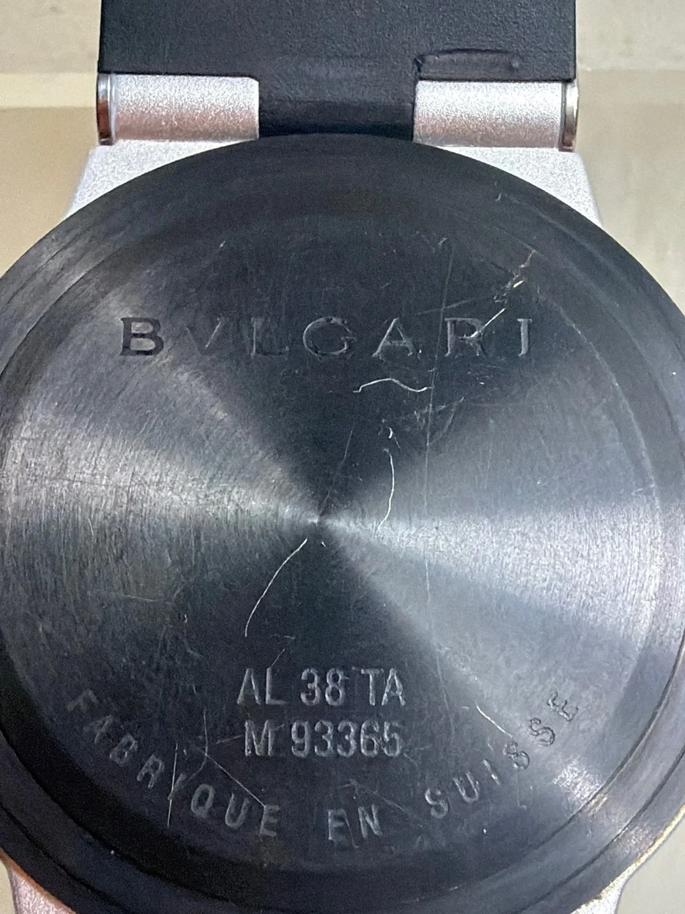 Bulgari Aluminum Watch in Black and White with Red Accents